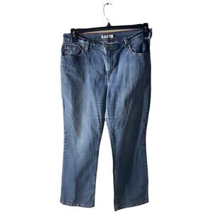 Levi's Jeans Women Sz 12P Bootcut Mid Rise Distressed Ankle Stretch Blue Denim